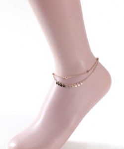 Anklet with Partial Dangle Point AN320025 GOLD